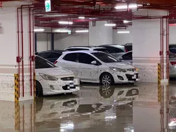 高雄凌晨暴雨知名月子中心地下室淹水 水深達腰多車泡水慘況曝光